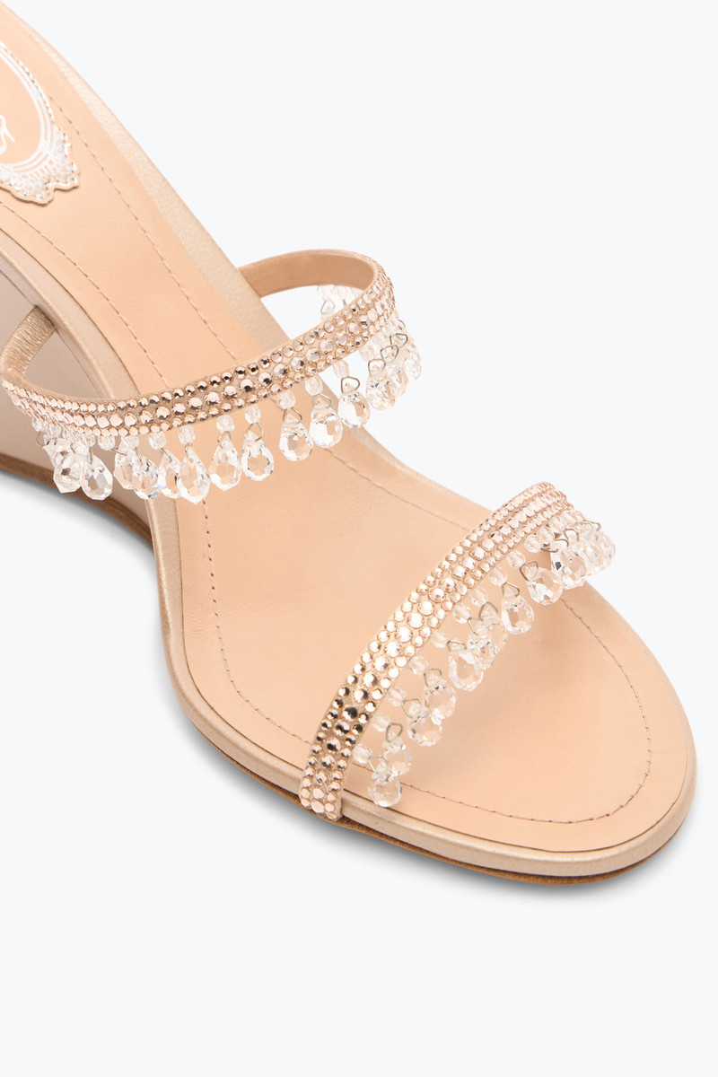 CHANDELIER POWDER PINK WEDGE SANDAL 80 4