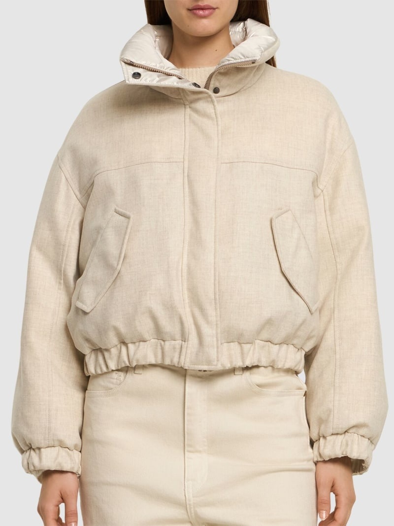 Cropped tech down jacket - 3