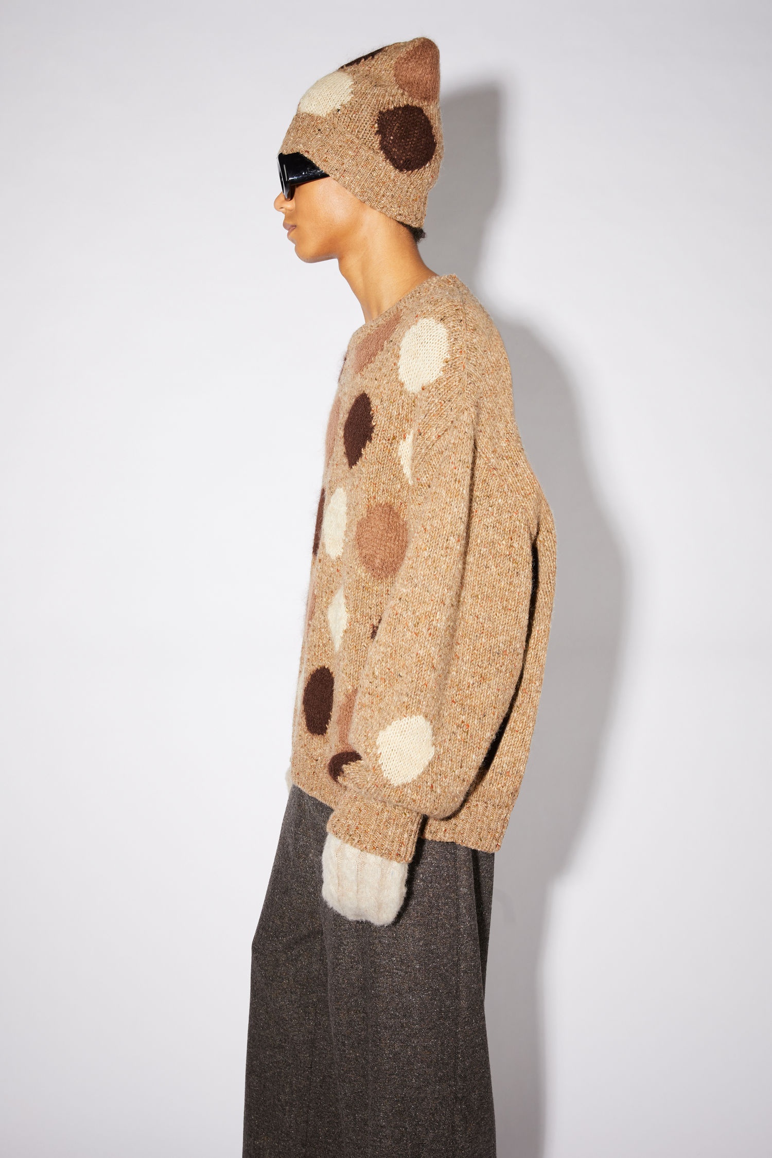 Crew neck sweater - Brown/multi - 5