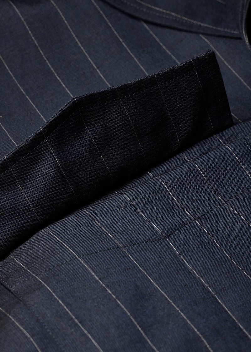 Navy Wool-Linen Pinstripe Co-ord 5
