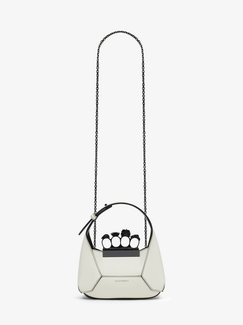Women's The Jewelled Hobo Mini Bag in Soft Ivory - 7