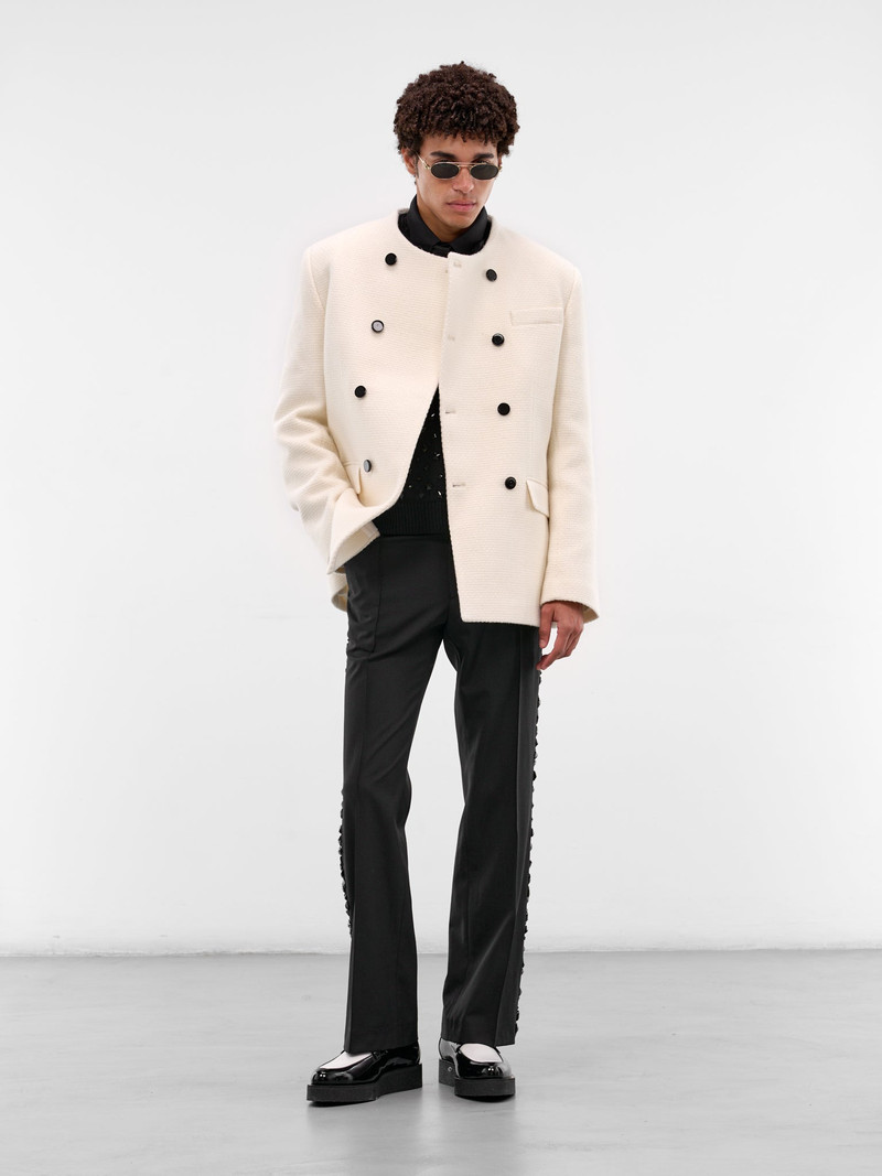 ERNEST W. BAKER White Wool Double-Breasted Blazer outlook