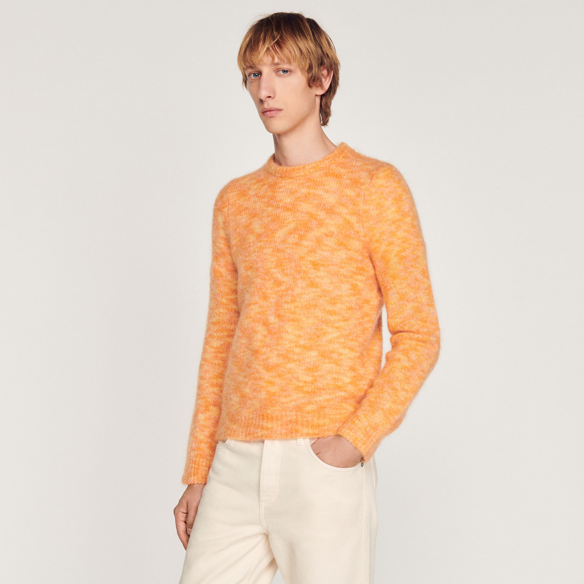 Round neck wool sweater - 5