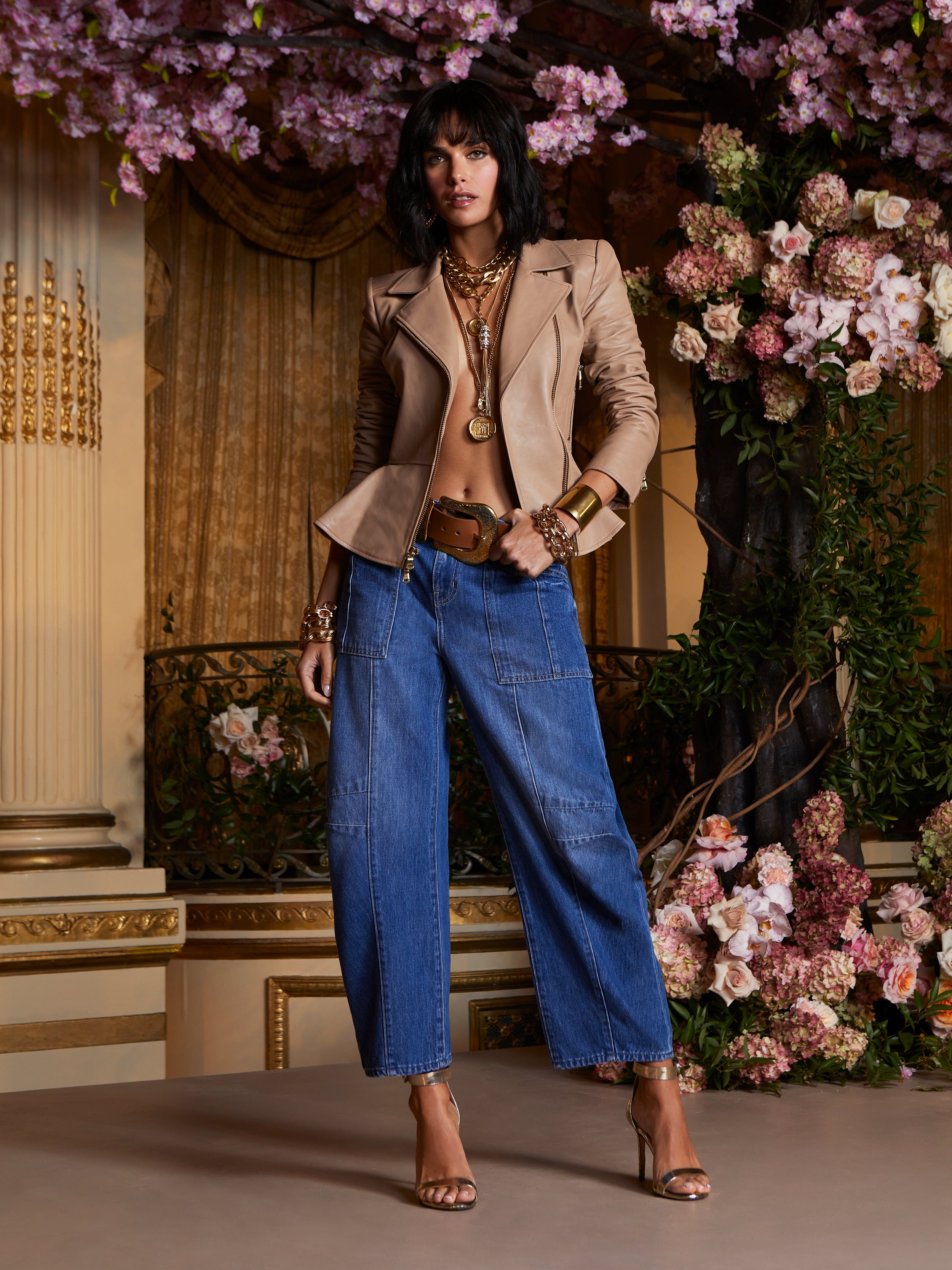 Lyric Leather Peplum Jacket - 3