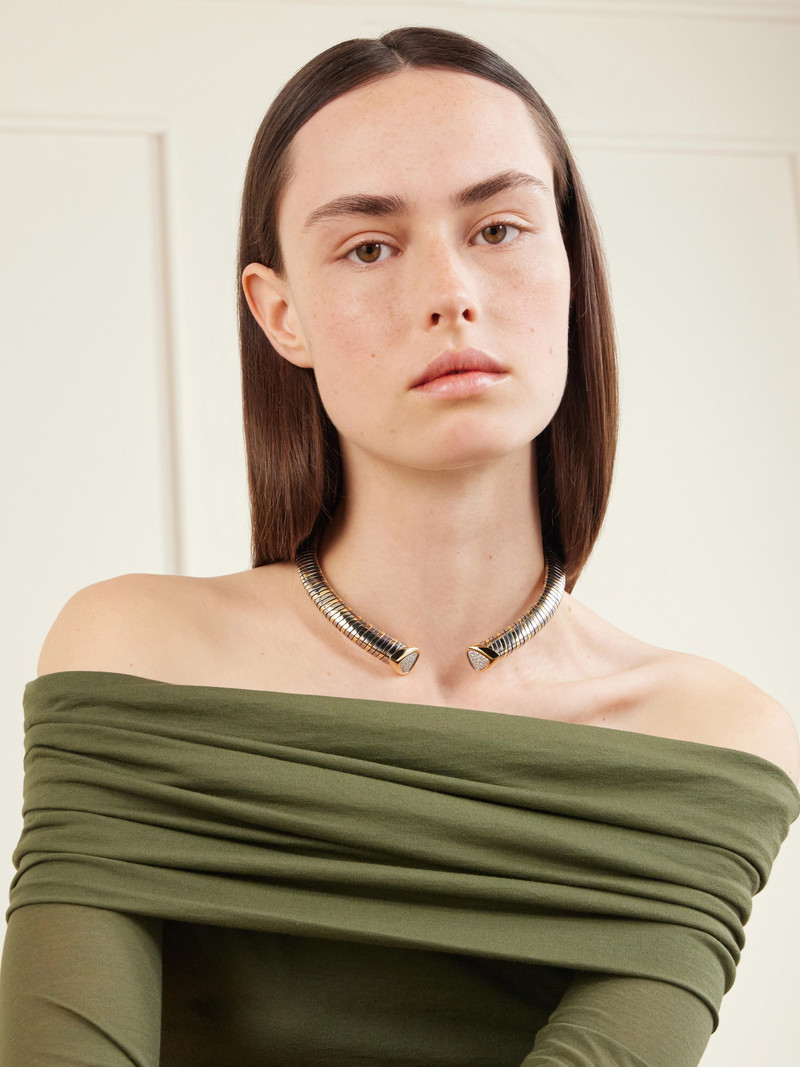 Marina B Trisola 18-karat Gold, Titanium And Diamond Necklace outlook