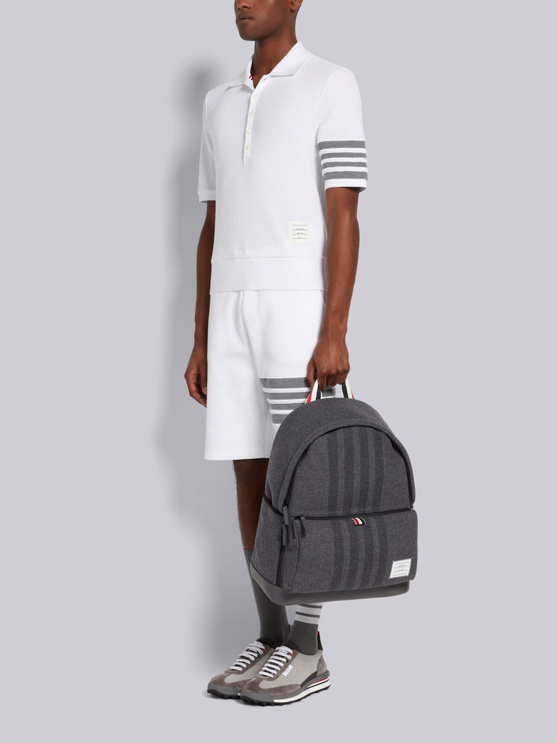 Medium Grey Double Face Melton 4-Bar Easy Backpack 6