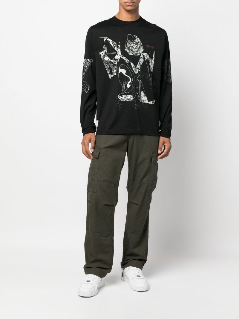 graphic-print long-sleeve T-shirt - 2