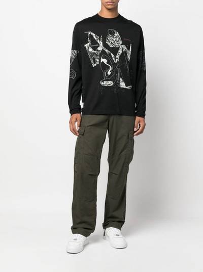 Stone Island Shadow Project graphic-print long-sleeve T-shirt outlook