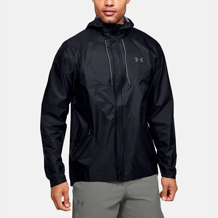 Men's Under Armour Cloudburst Shell Training Sports Jacket Black 1350950-001 - 3