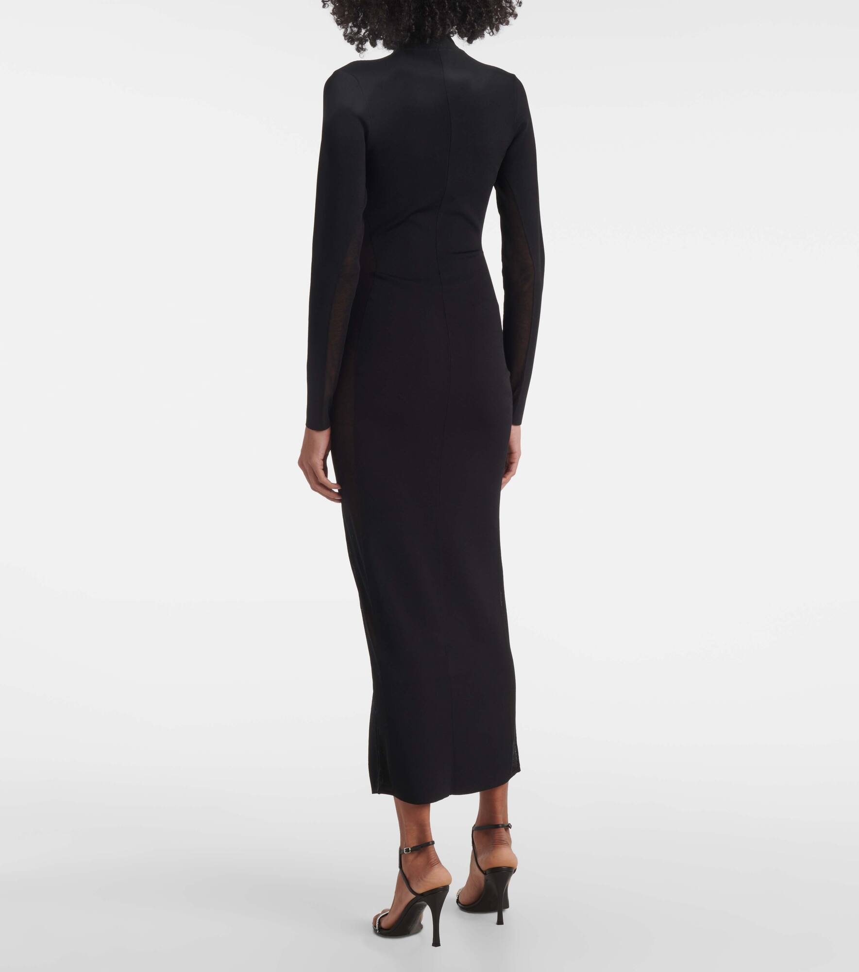 Miracle mesh-paneled knitted maxi dress - 3