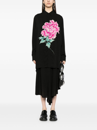 Yohji Yamamoto floral-print long-sleeve shirt outlook