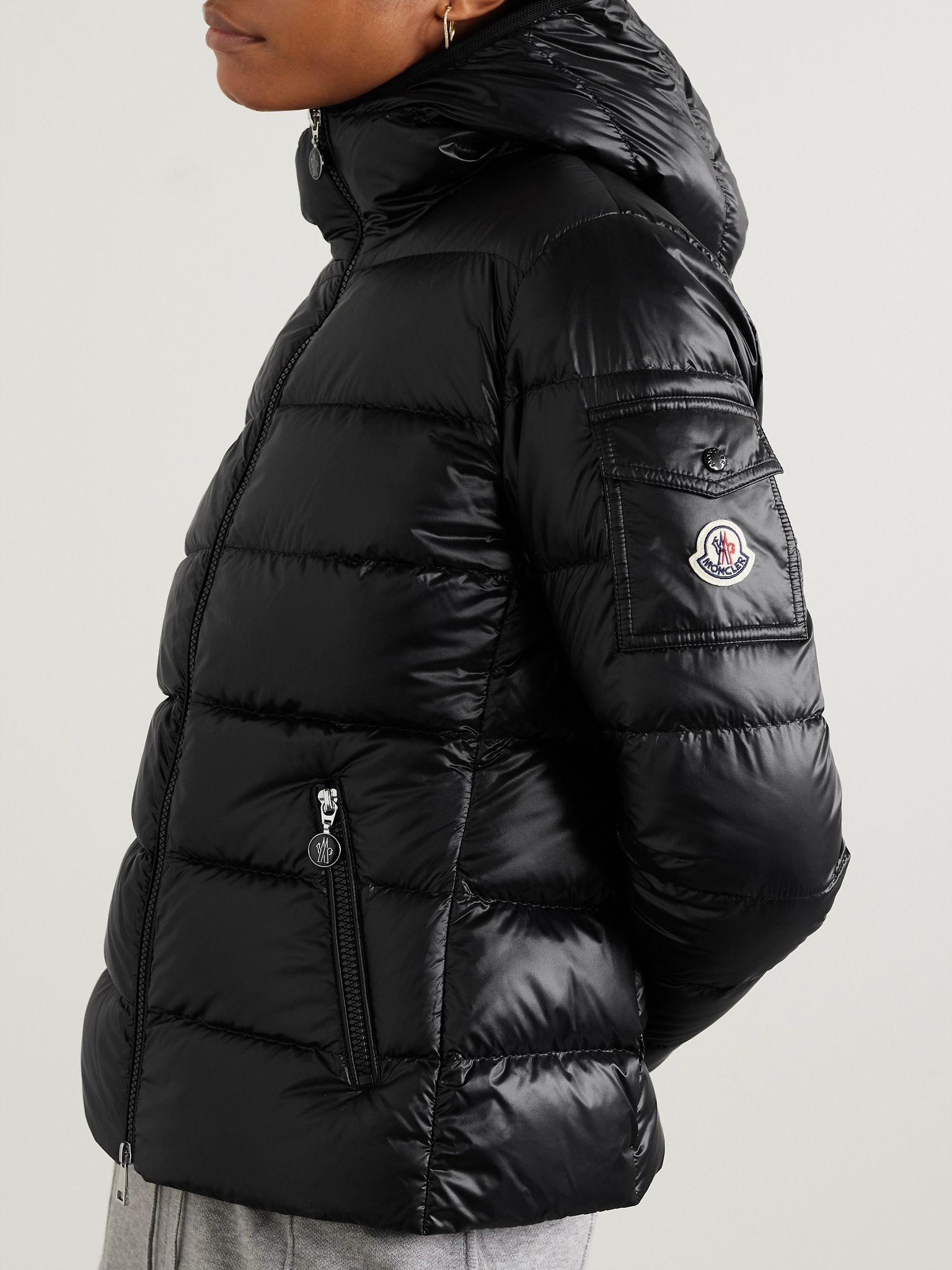 Gles hooded quilted shell down jacket Black - 3
