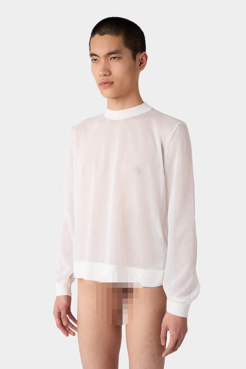 KNIT LONGSLEEVE T-SHIRT / white 1