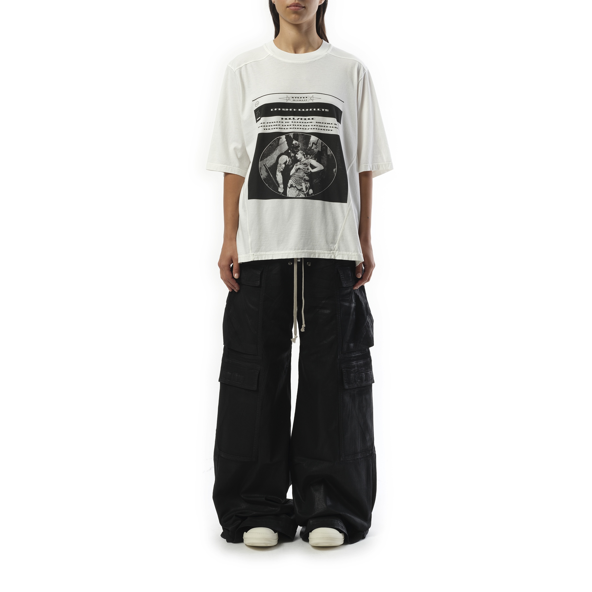 Opera Print Warlus T-Shirt in Milk/Black - 4
