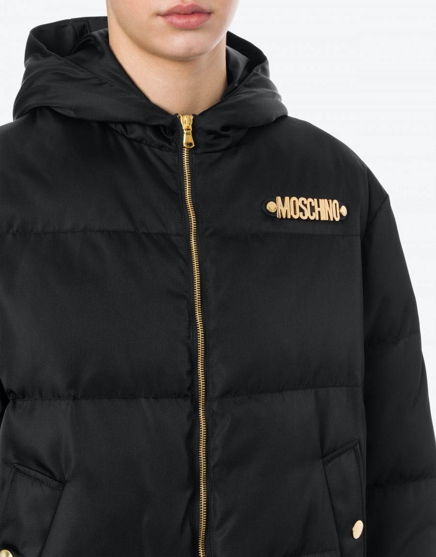 LETTERING LOGO NYLON DOWN JACKET - 4