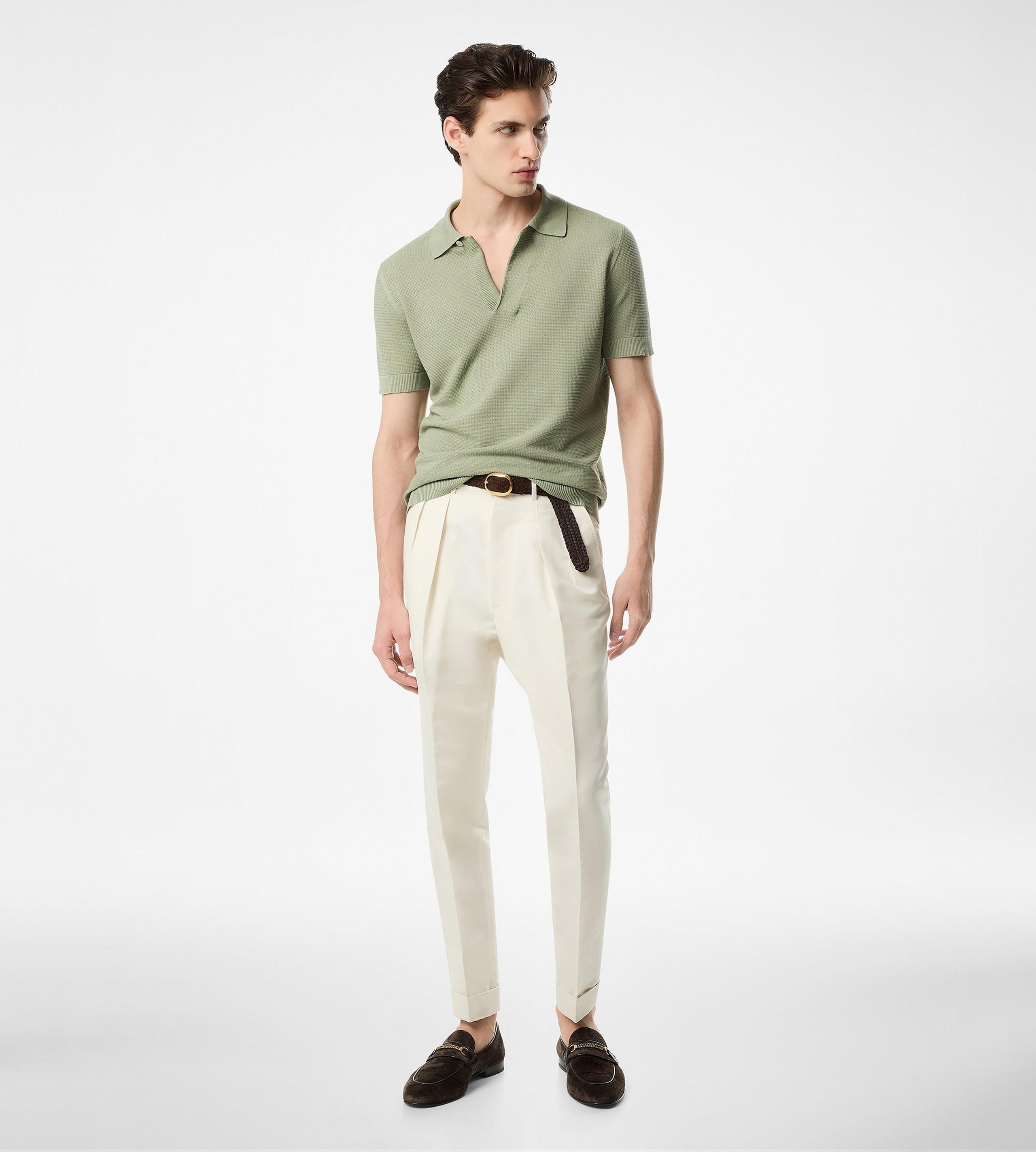 SILK COTTON TEXTURED POLO - 2