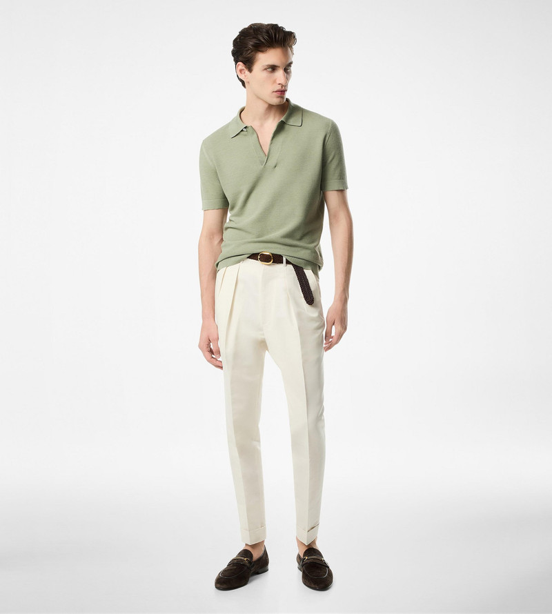 TOM FORD SILK COTTON TEXTURED POLO outlook