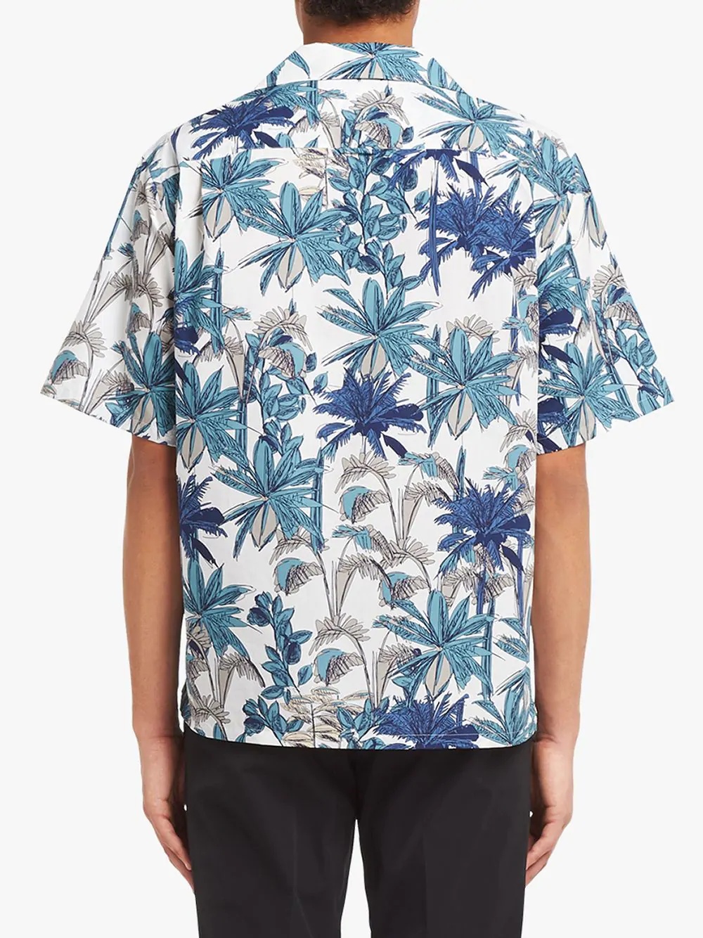 palm tree print bowling shirt - 4