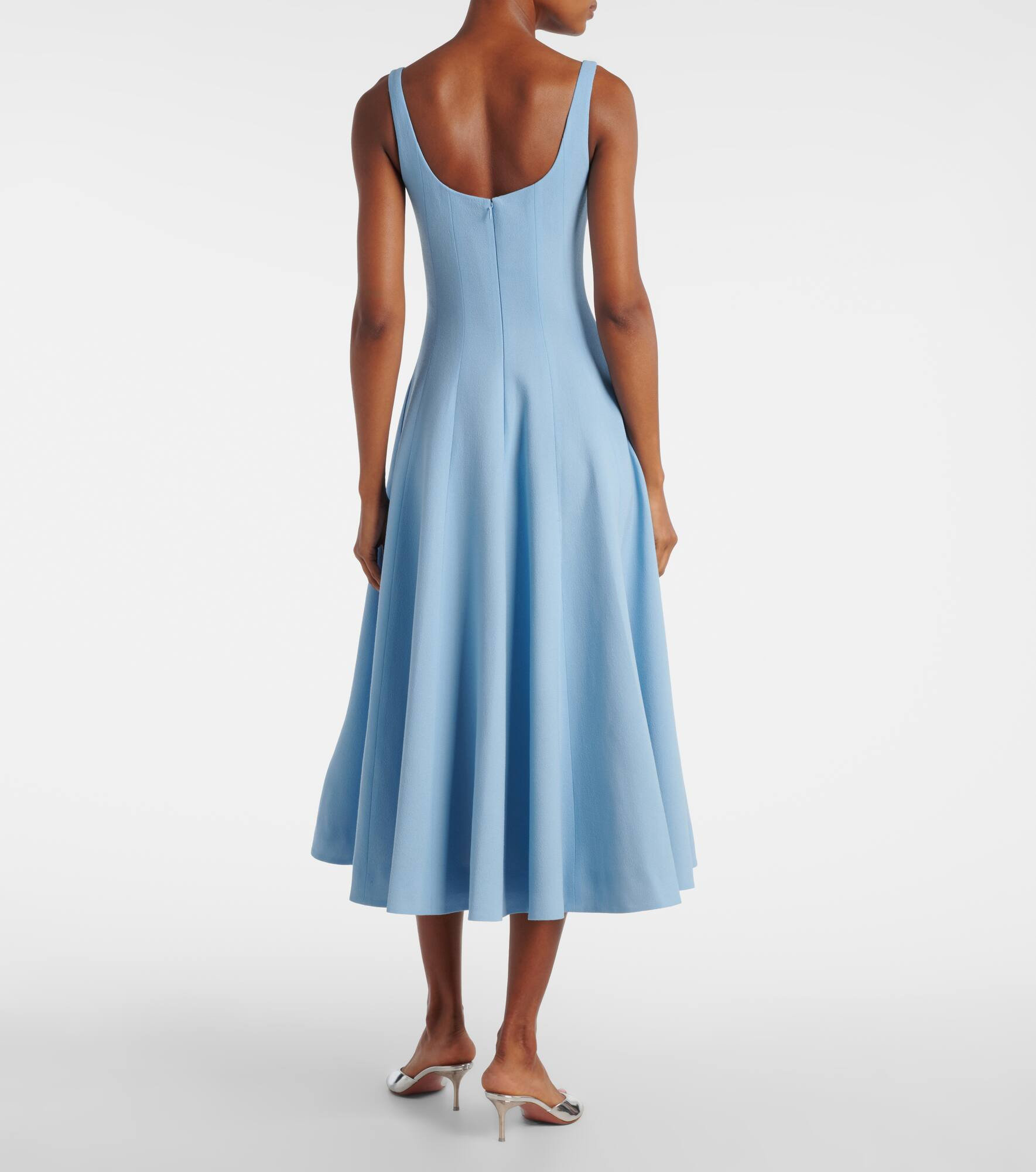 Collins pleated wool crêpe midi dress - 3