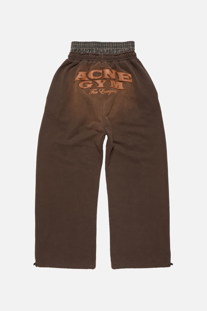 Layered logo sweatpants - Dark brown 7