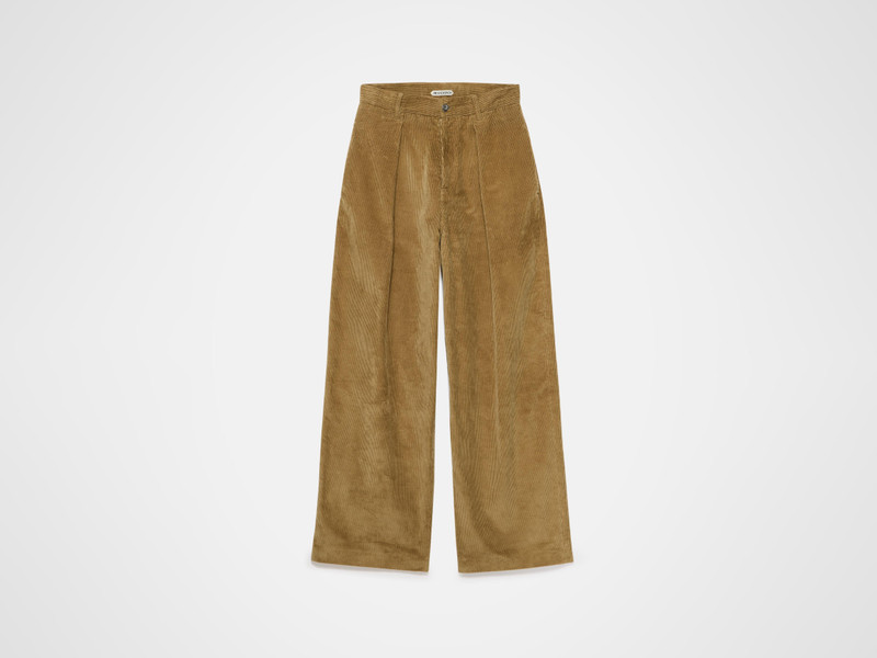 SINGLE PLEAT TROUSERS IN BISCUIT 1