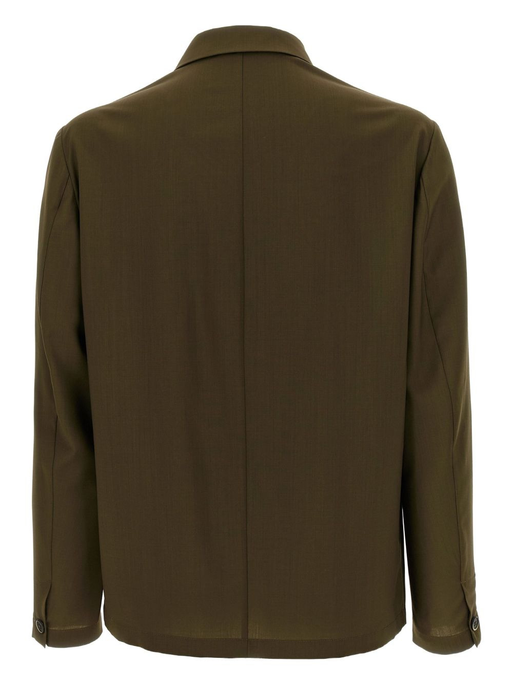 button-cuffed wool overshirt - 2