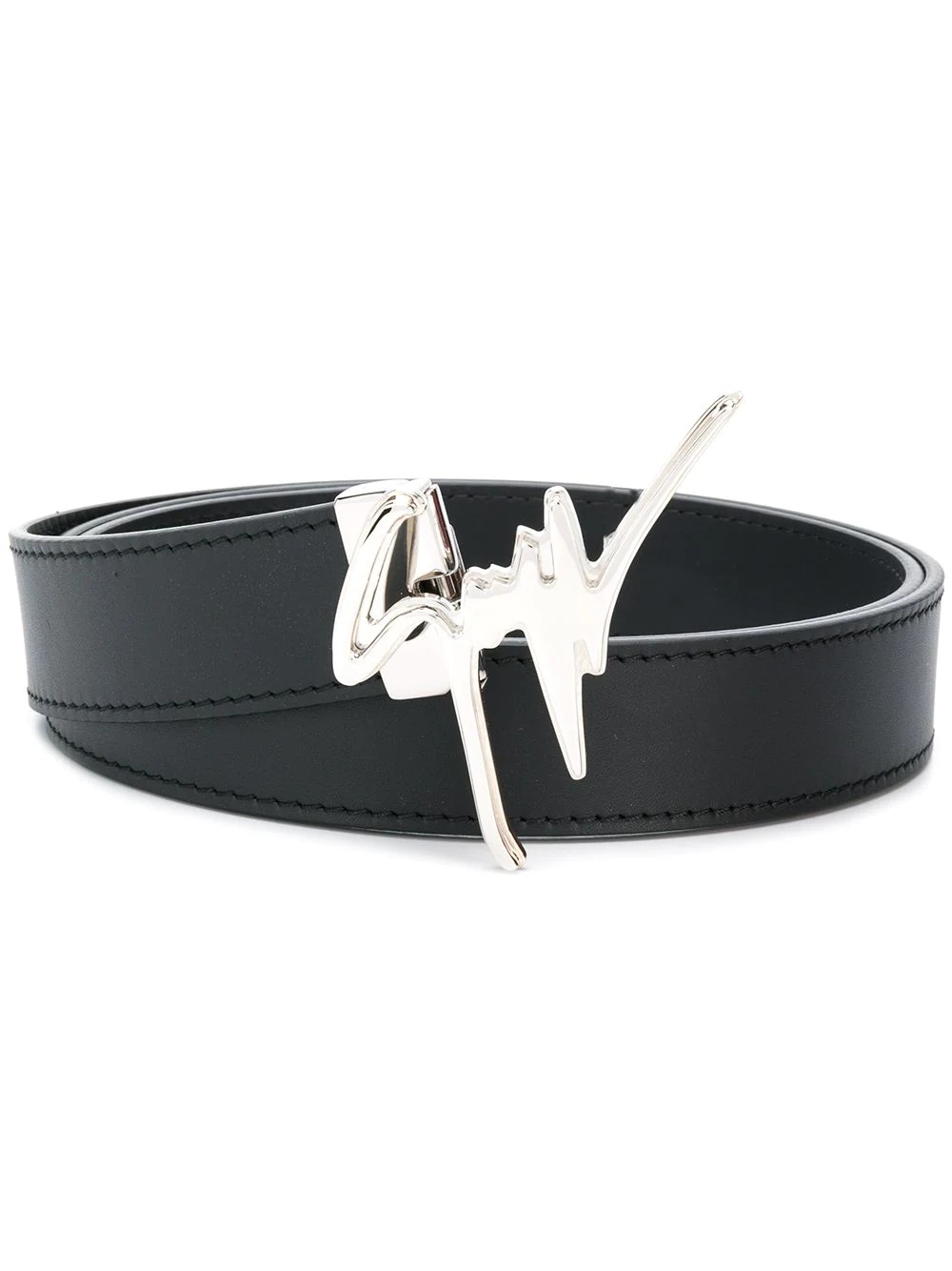 logo embellished belt - 1