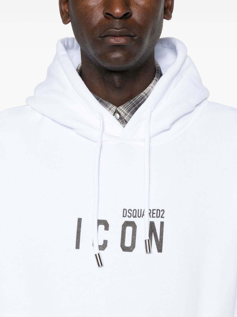 Icon-print cotton hoodie - 5