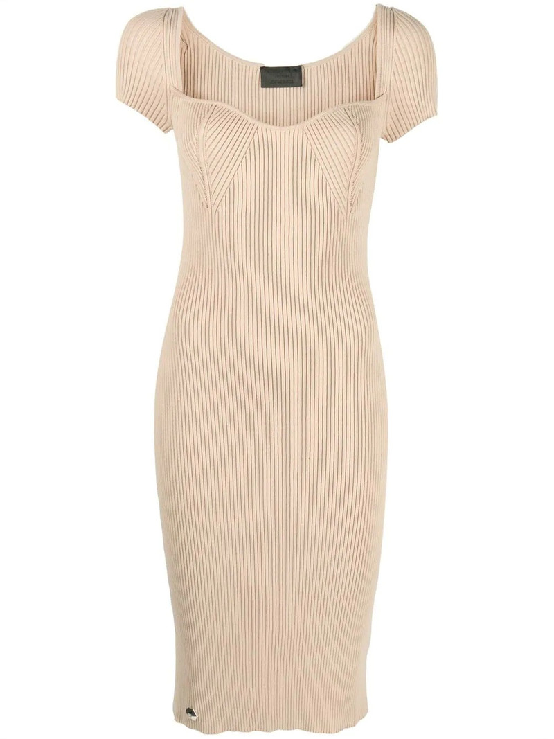 rib-knit midi dress 1