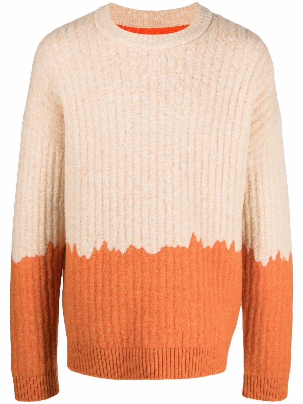 dip-dye ribbed-knit jumper - 1