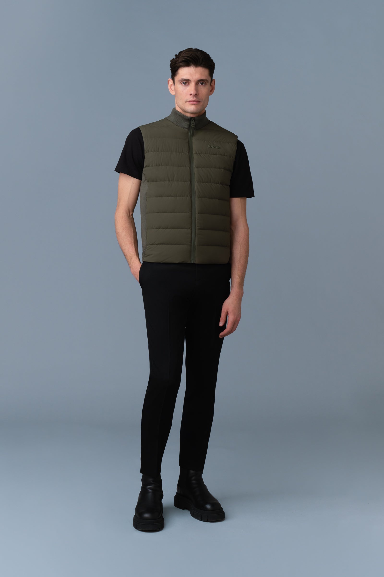 JACOB Rib Knit Light Down Vest - 3