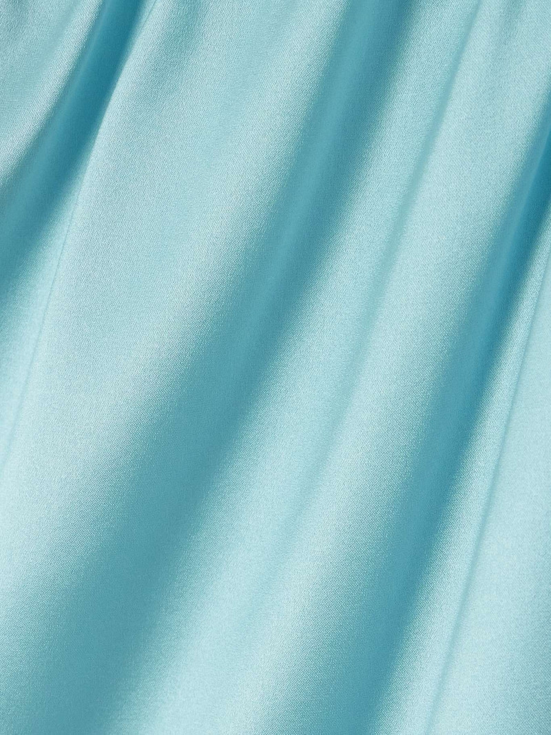 Velvet-trimmed silk-blend satin shorts 4
