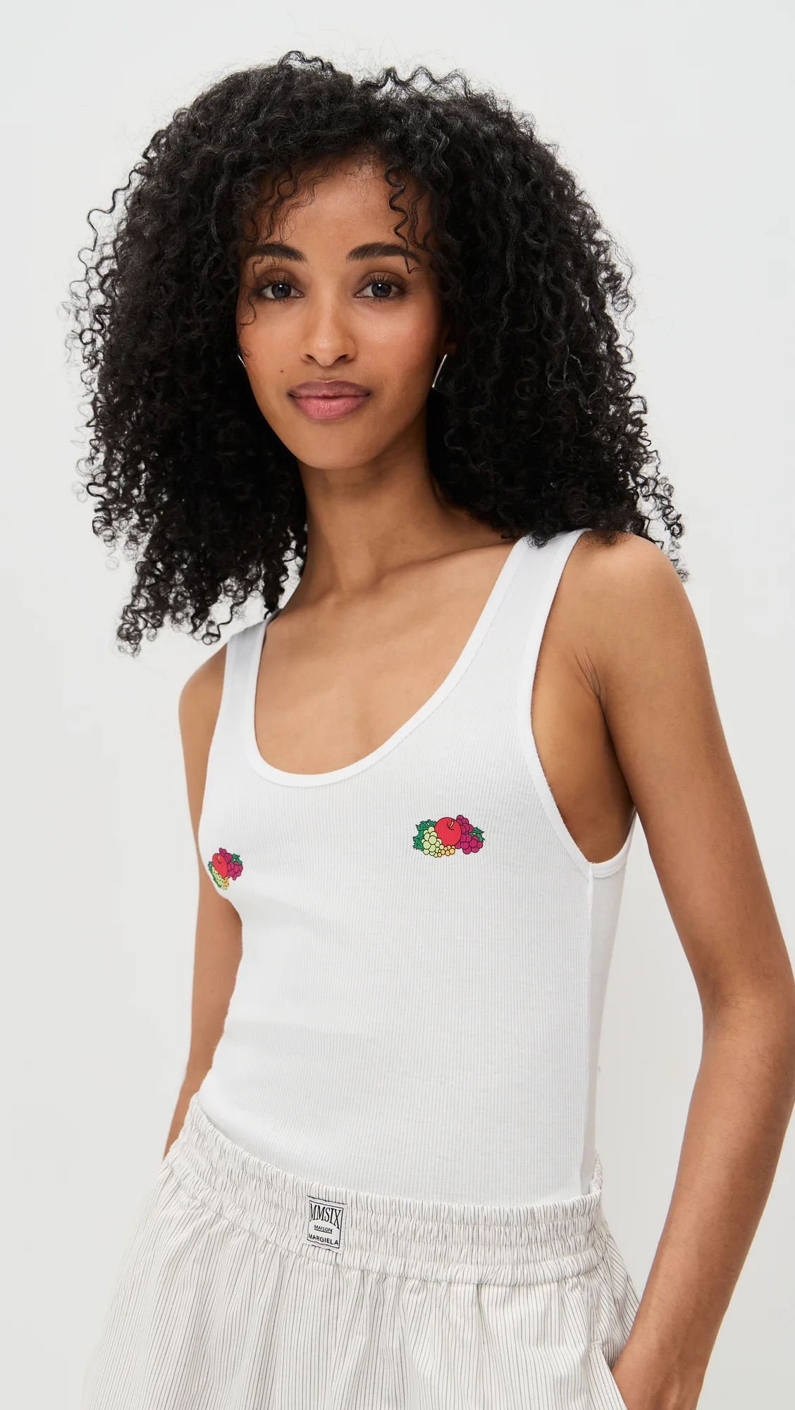 Homme Girls X Fruit of The Loom Classic Tank with Double Logo - 1