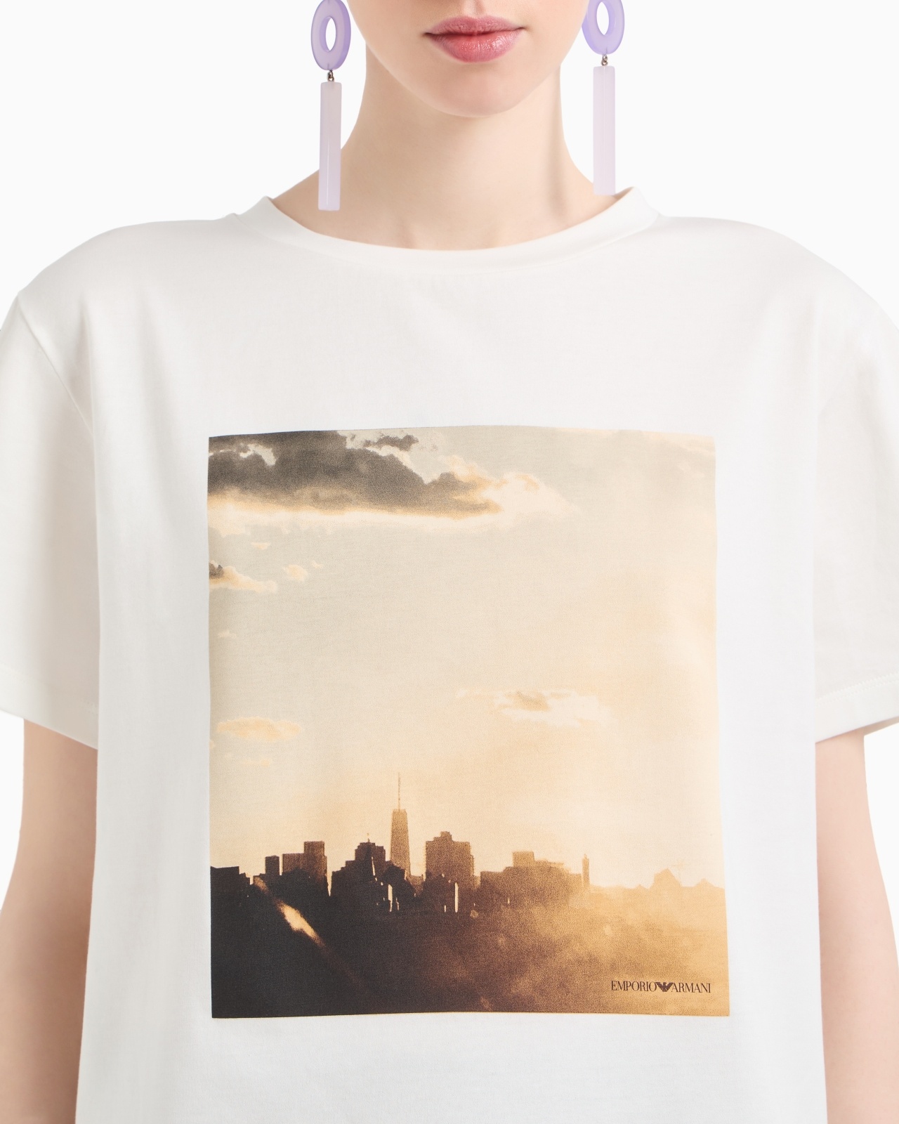 DAWN TO DUSK JERSEY T-SHIRT WITH PRINT - 5