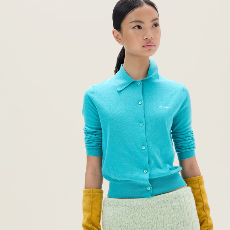 Miu Miu Silk and cashmere cardigan outlook