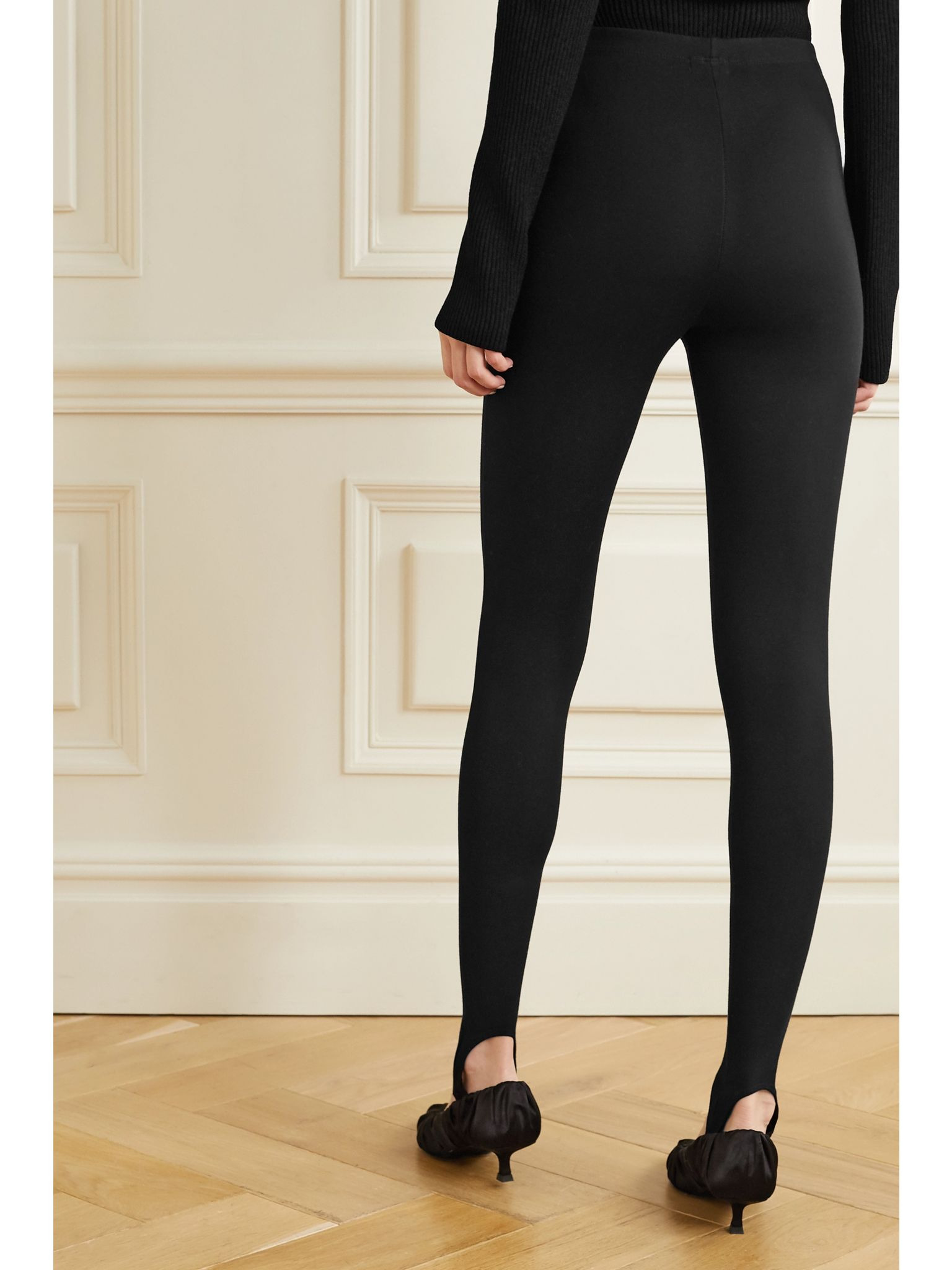 Rio stretch-ponte stirrup leggings Black - 3