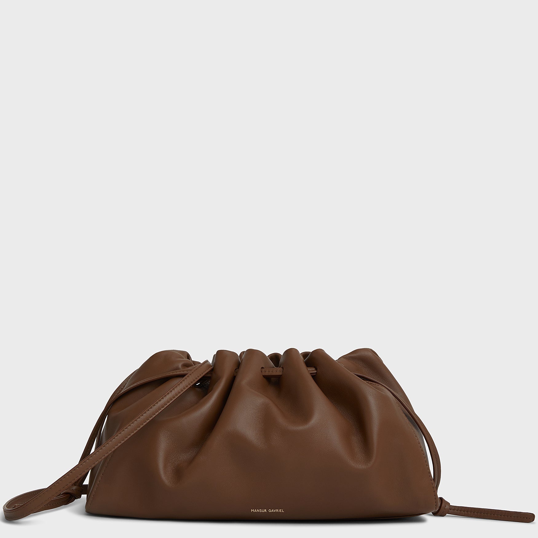 Mansur Gavriel woven leather bucket bag, Brown