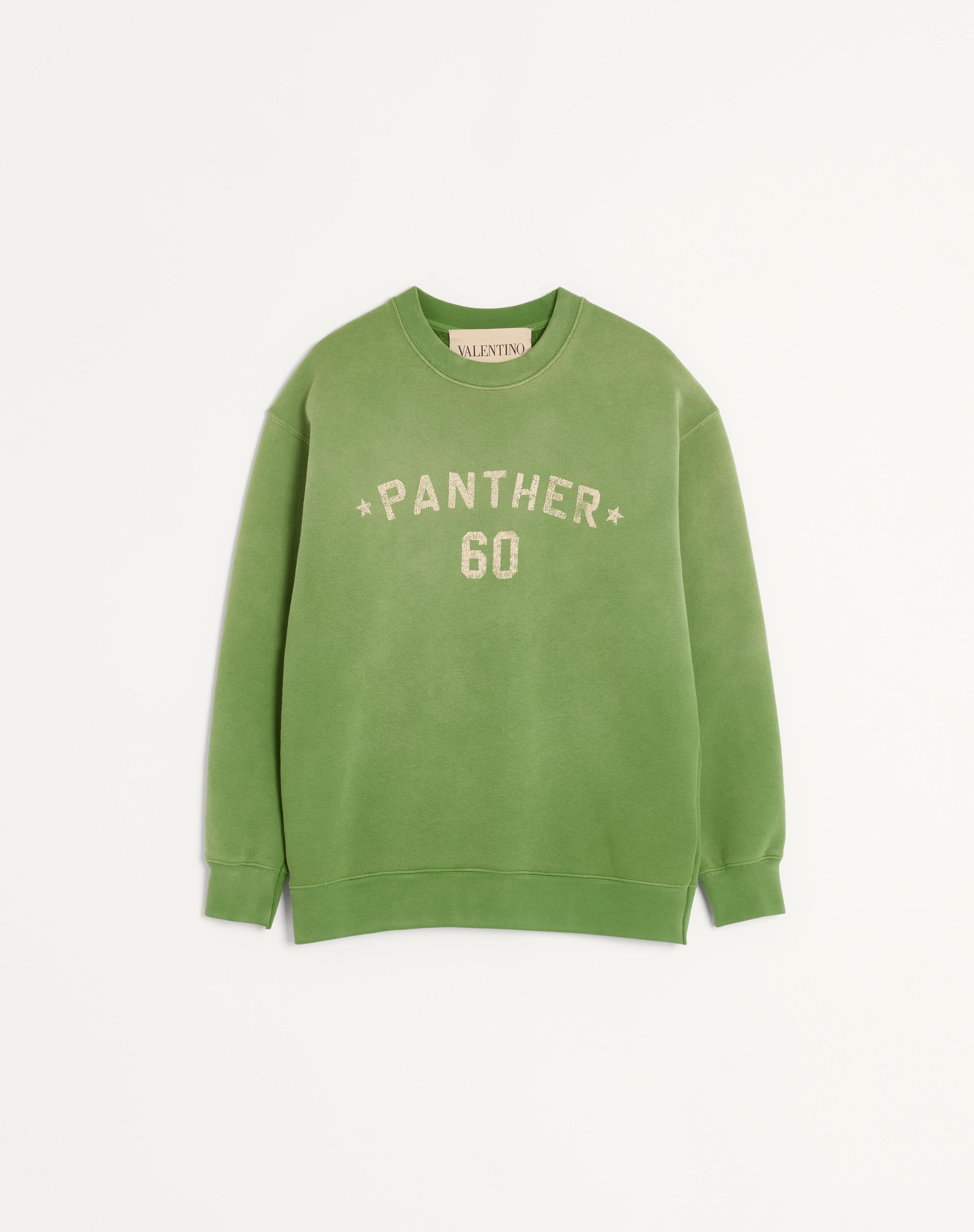 COTTON SWEATSHIRT WITH CHEZ VALENTINO PRINT - 1