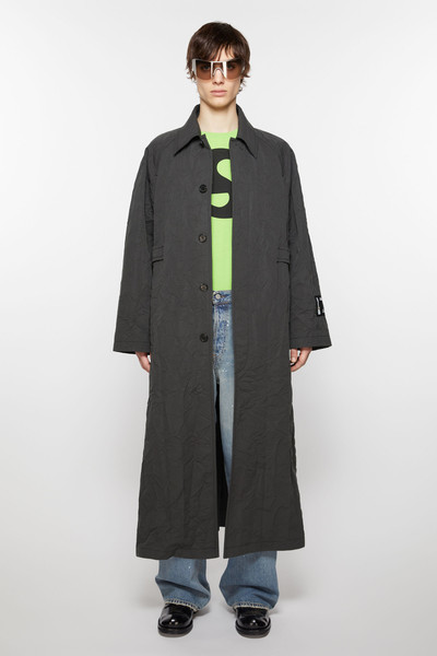 Acne Studios Crinkled trench coat - Dark grey outlook