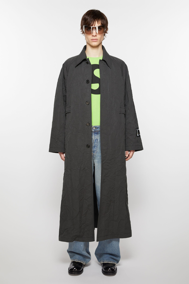 Acne Studios Crinkled trench coat - Dark grey outlook