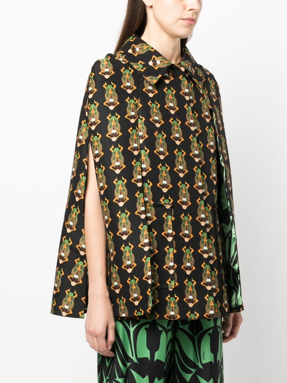 Milano wool-blend cape - 3