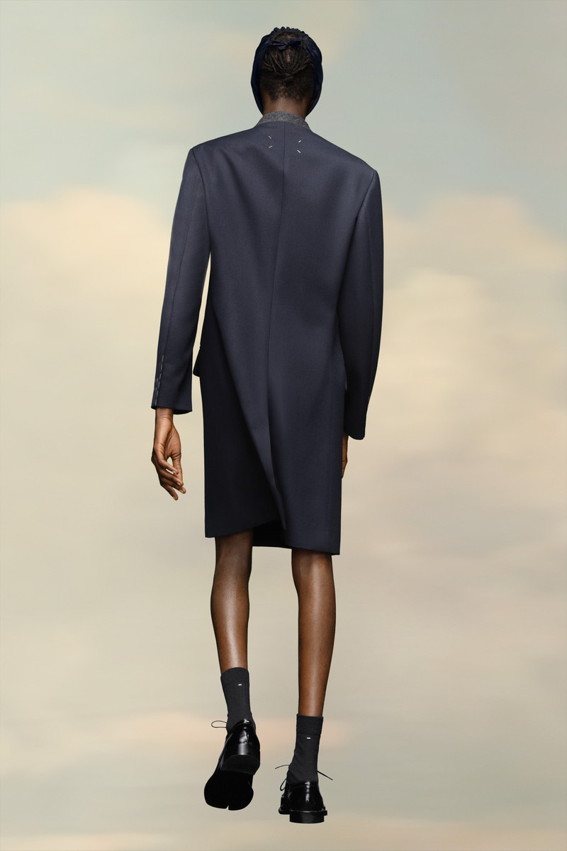 Collarless Wool Coat 4