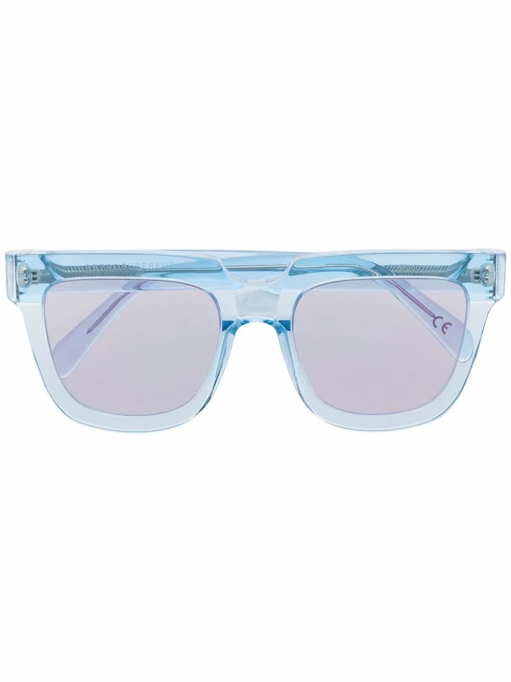 transparent-effect oversize-frame sunglasses - 1