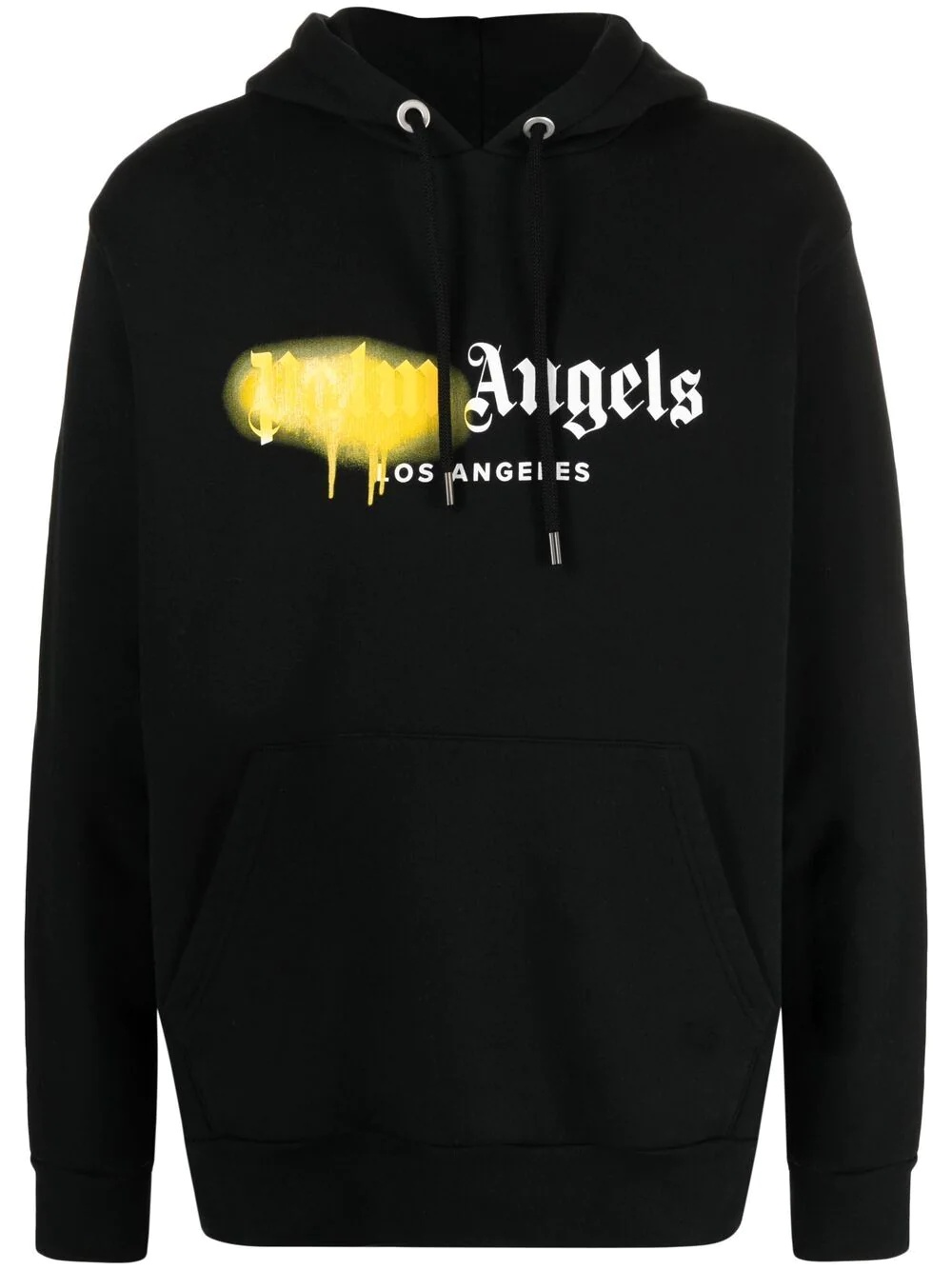 sprayed logo-print hoodie - 1