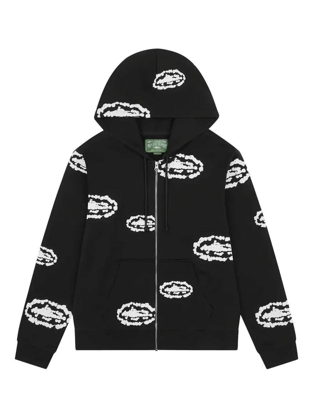 x Corteiz wreath-print cotton hoodie - 1