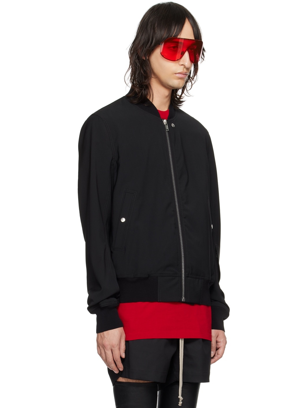 Black Classic Flight Bomber Jacket - 2
