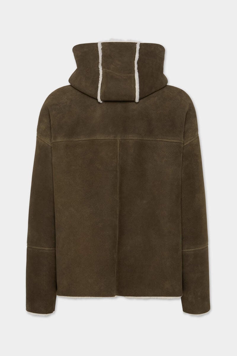SHEARLING HOODED SWEATSHIRT - 2