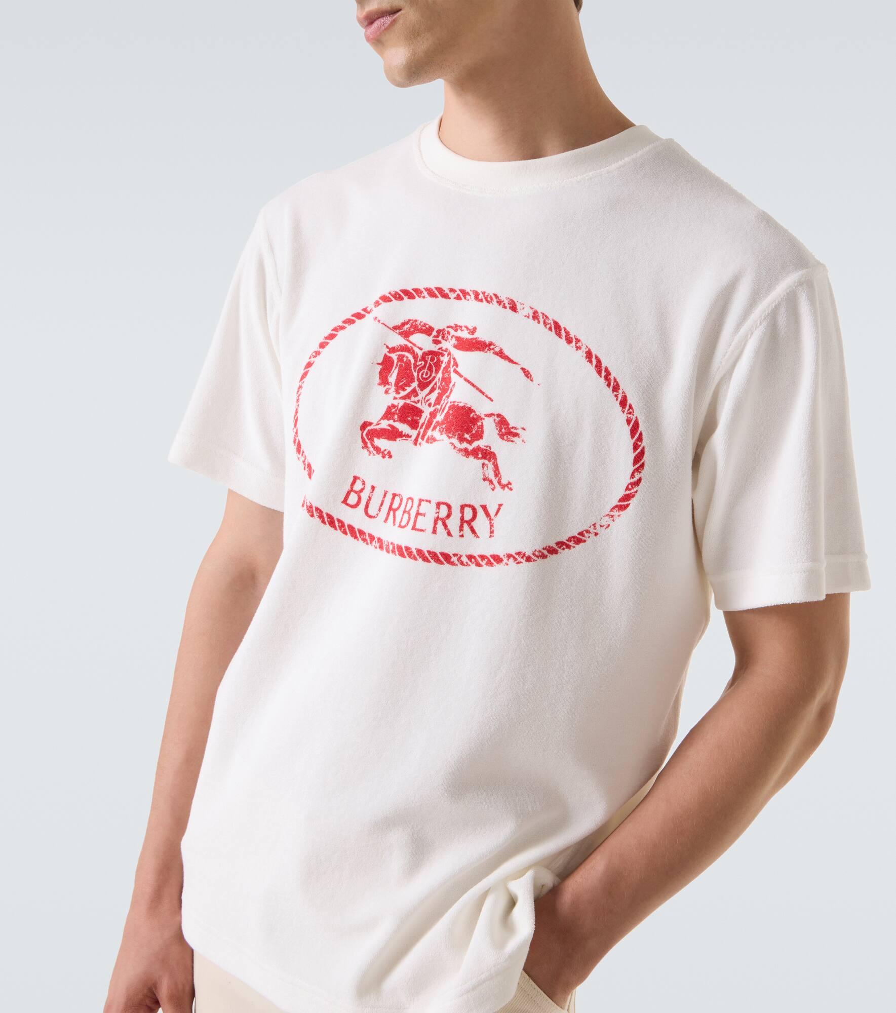 Logo cotton-blend jersey T-shirt - 5