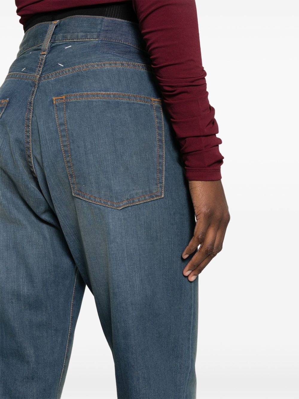straight-leg cotton jeans - 5