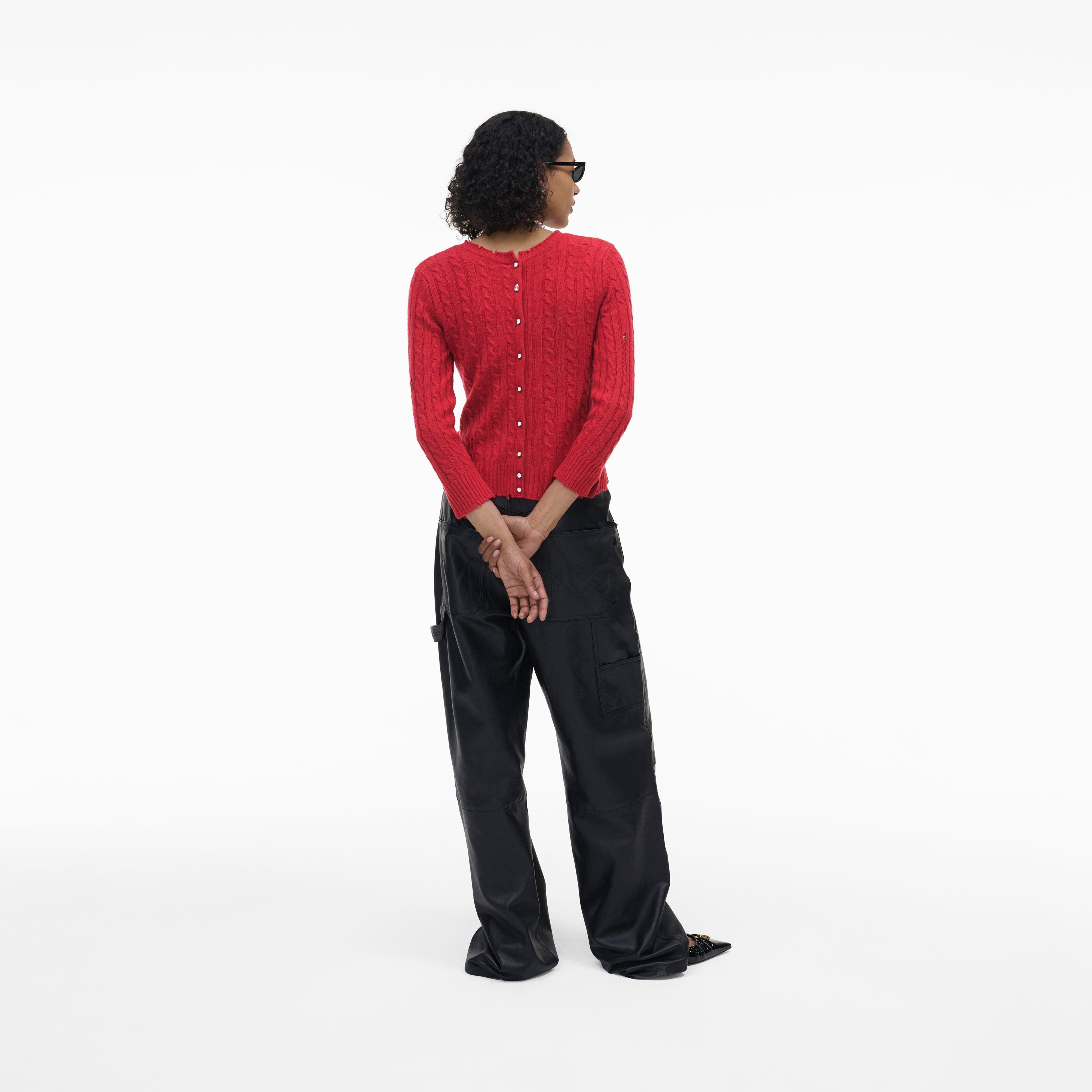 THE SHRUNKEN CASHMERE CABLE CARDIGAN - 9